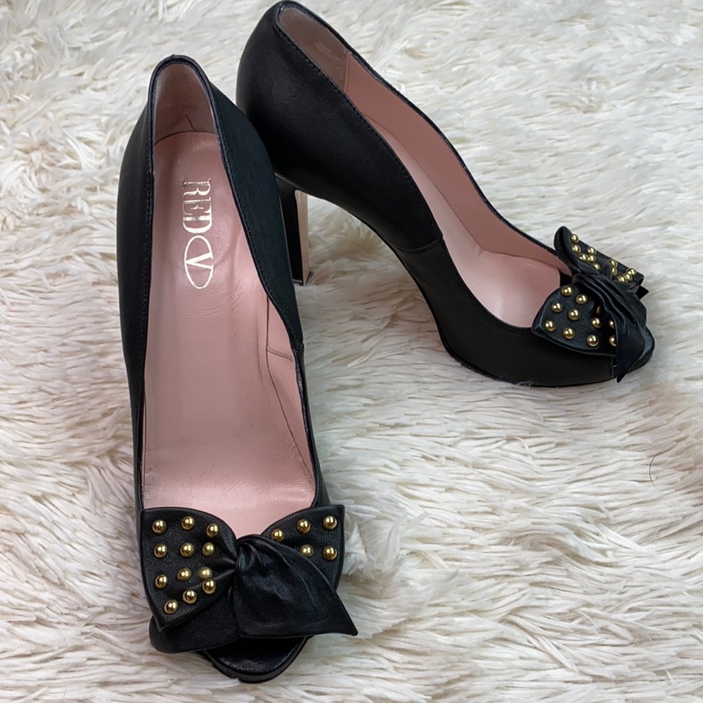 RED Valentino Studded Bow Heels